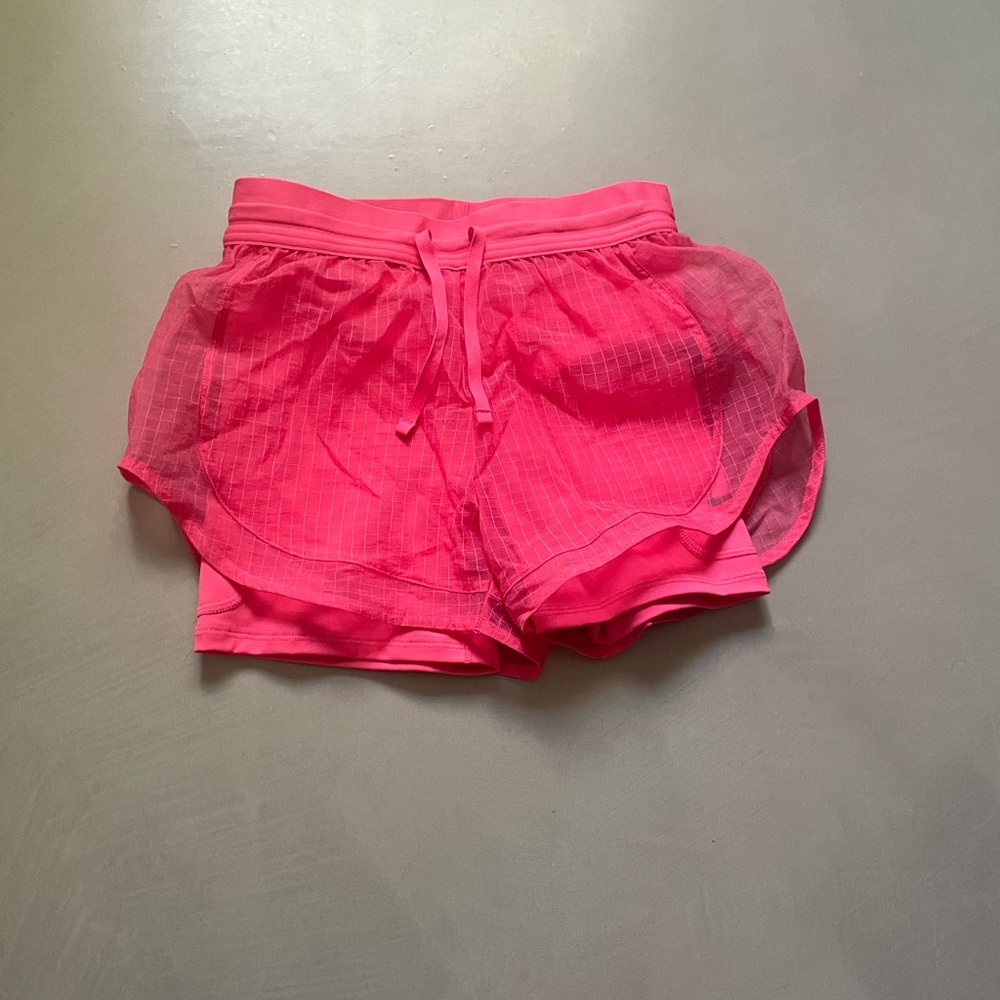 Nike Pink Athletic Shorts Lightweight Elastic Waist